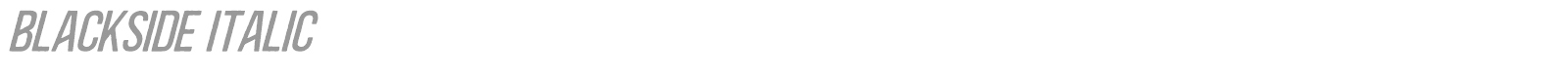 Blackside font preview